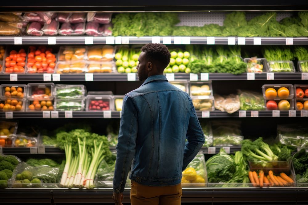 Healthy vegetables supermarket food choosing. AI generated Image by rawpixel.