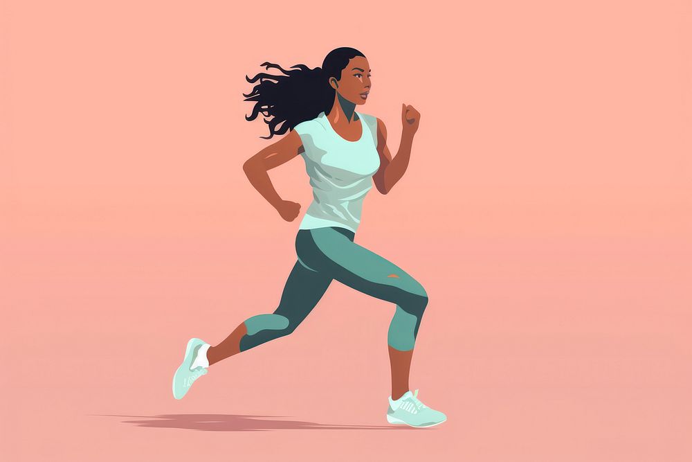 Running jogging determination athleticism. AI generated Image by rawpixel.