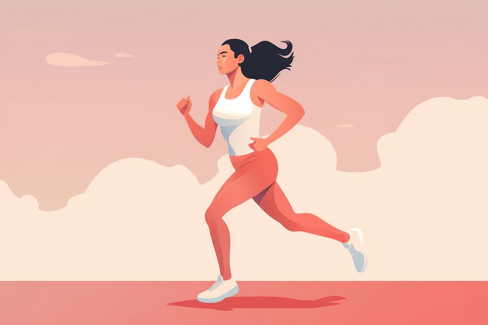 Running jogging female adult. AI | Free Photo Illustration - rawpixel