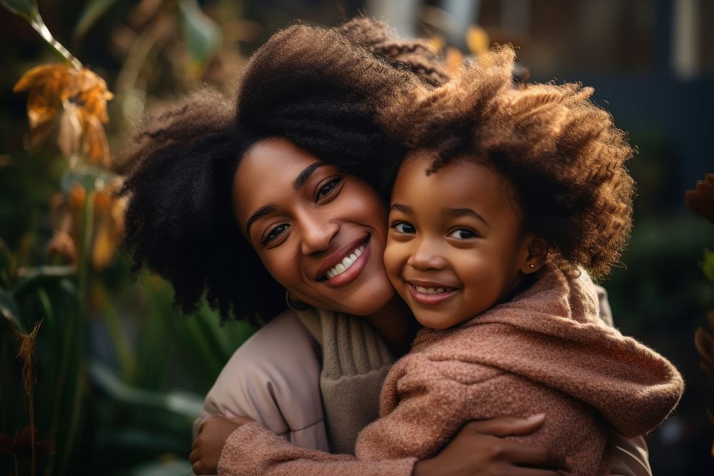 African American woman hugging people adult. AI generated Image by rawpixel.