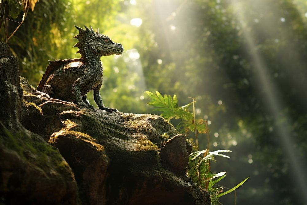 Dragon outdoors reptile nature. AI generated Image by rawpixel.