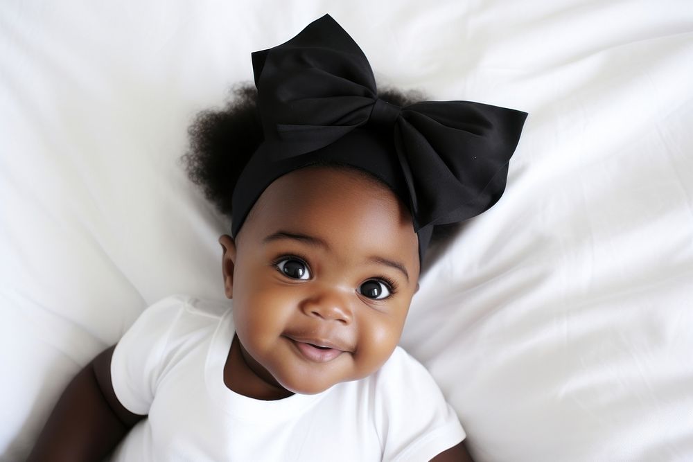 Black babay portrait photo happy. AI generated Image by rawpixel.