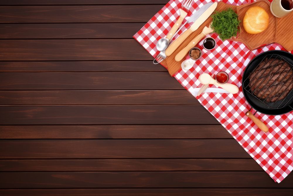 Bbq table food wood. AI generated Image by rawpixel.
