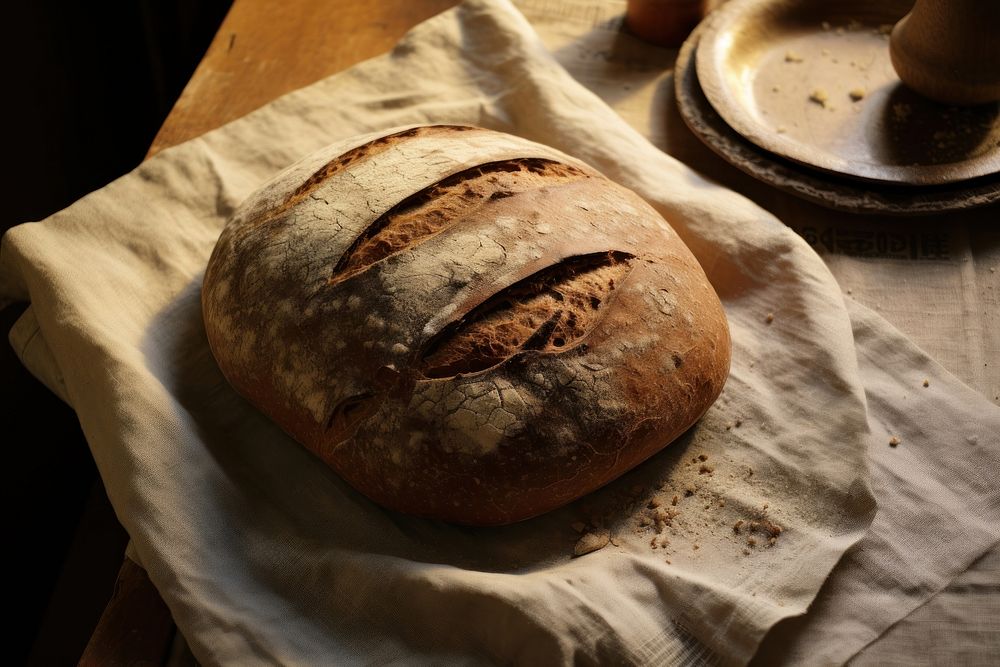 Flax seed bread food sourdough freshness. AI generated Image by rawpixel.