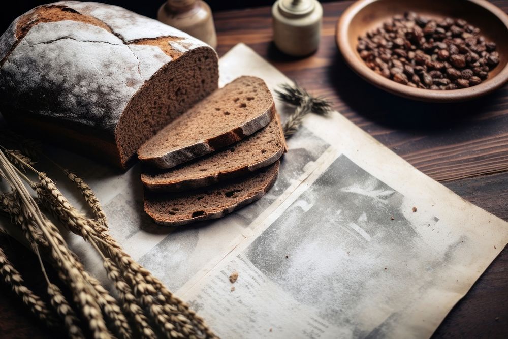 Flax seed bread food sourdough freshness. 