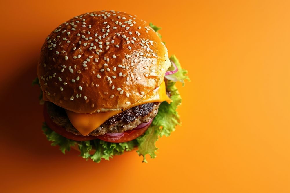 Plantbase hamburger cheese food vegetable. AI generated Image by rawpixel.