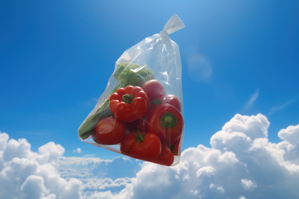 Vegtables bag vegetable plastic. AI generated Image by rawpixel.