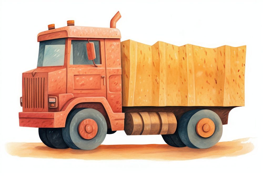 Truck vehicle white background transportation. AI generated Image by rawpixel.