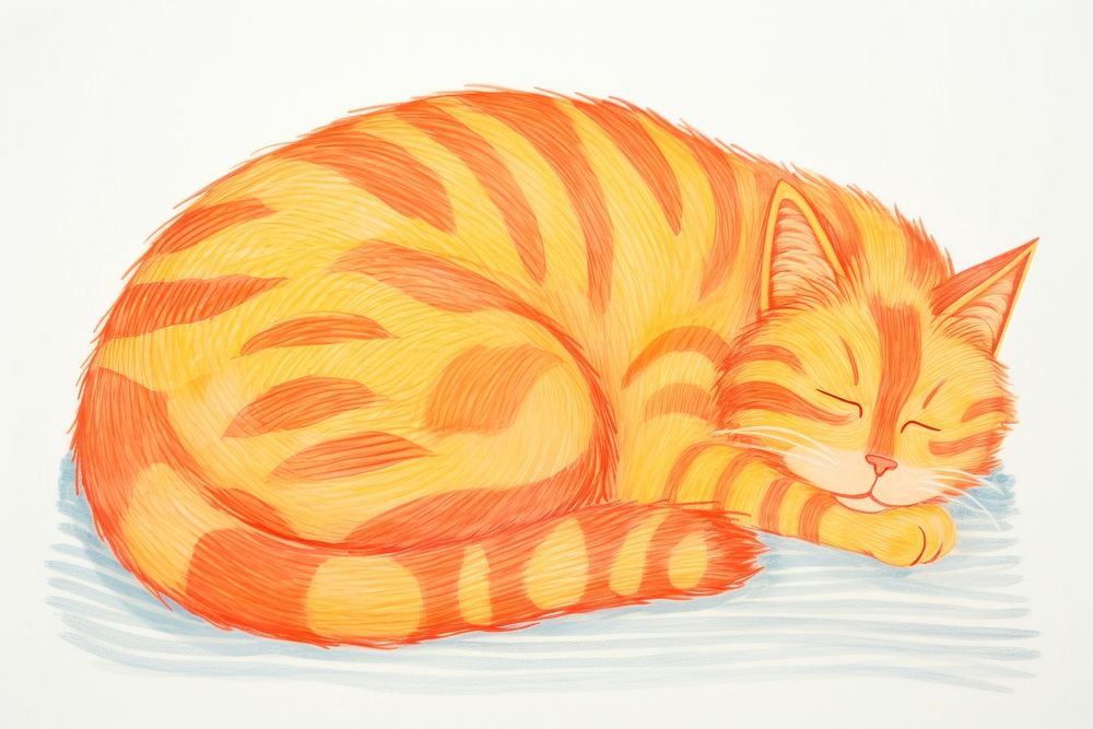 Sleeping cat animal mammal pet. AI generated Image by rawpixel.