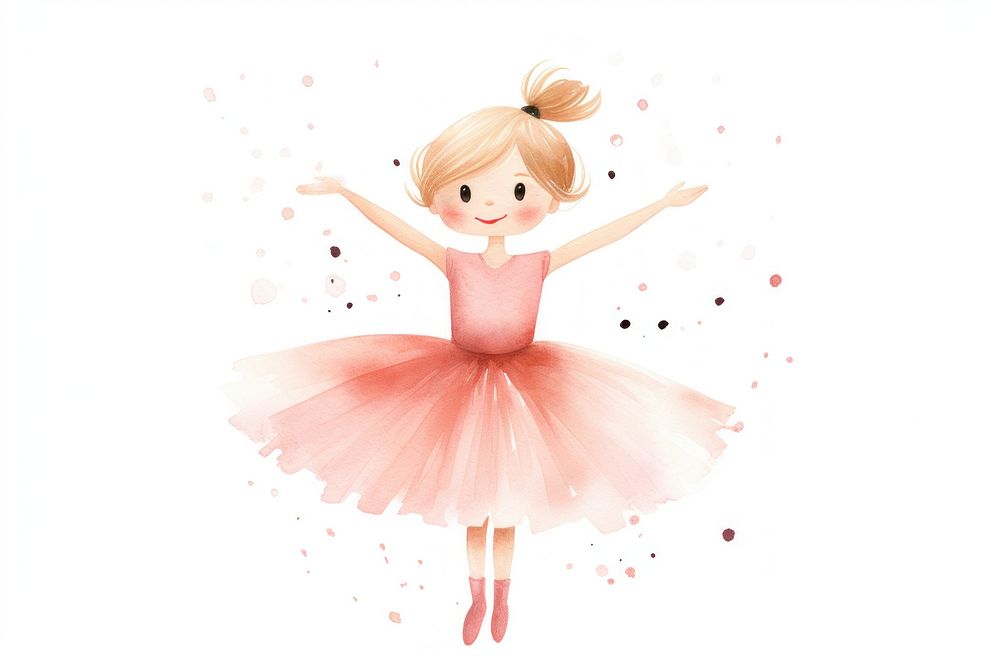 Ballet costume dancing cartoon child. AI generated Image by rawpixel.