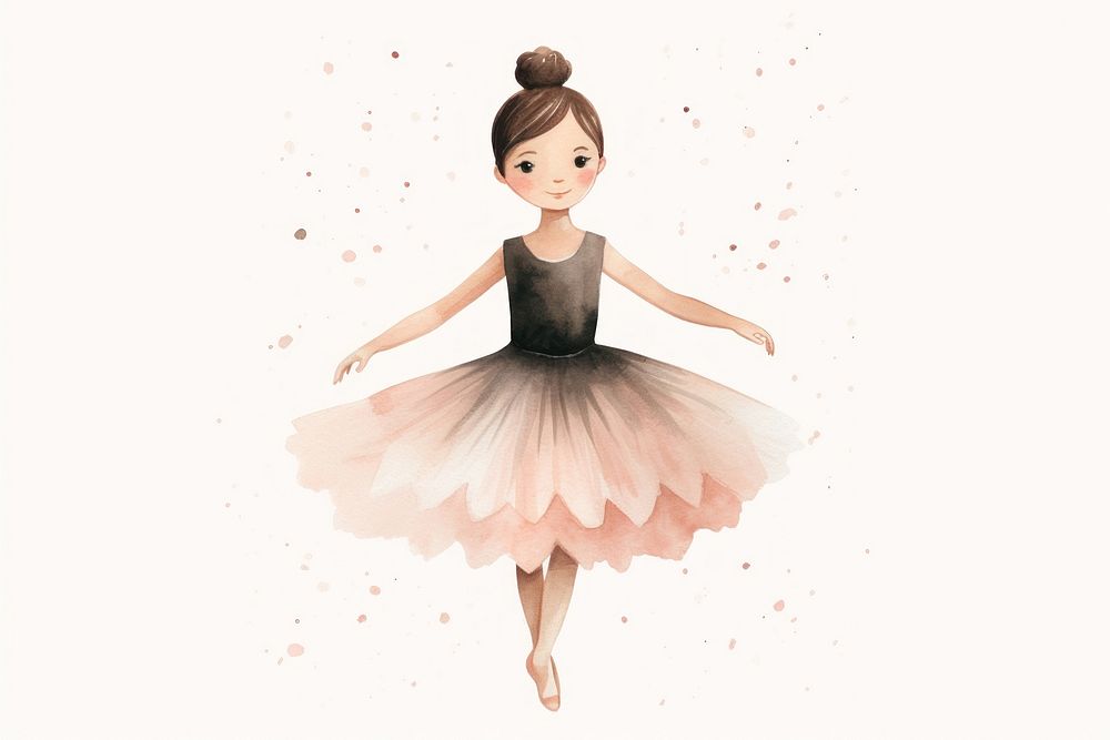 Ballet costume dancing cartoon child. AI generated Image by rawpixel.