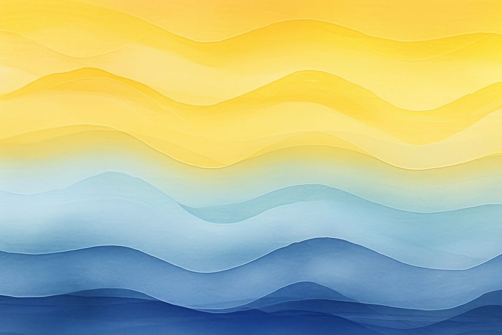 Sunshis yellow and sapphire bule Gradients simple waves backgrounds tranquility abstract. AI generated Image by rawpixel.
