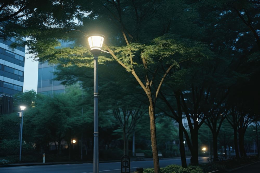 Street lamp lighting city architecture. AI generated Image by rawpixel.