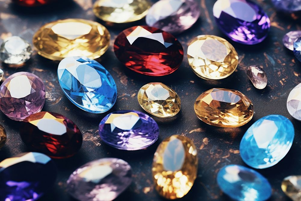 Gemstones jewelry diamond crystal. AI generated Image by rawpixel.