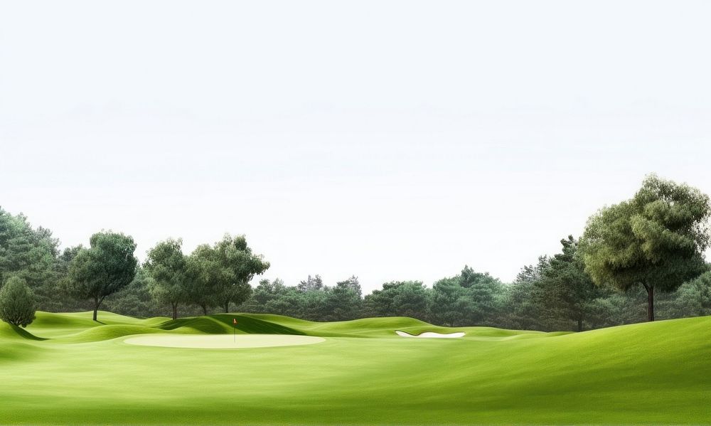 Golf lanscape outdoors nature sports. AI generated Image by rawpixel.