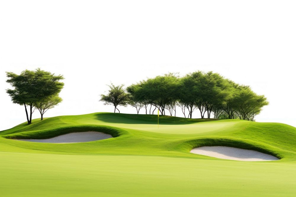 Golf lanscape field outdoors nature. AI generated Image by rawpixel.