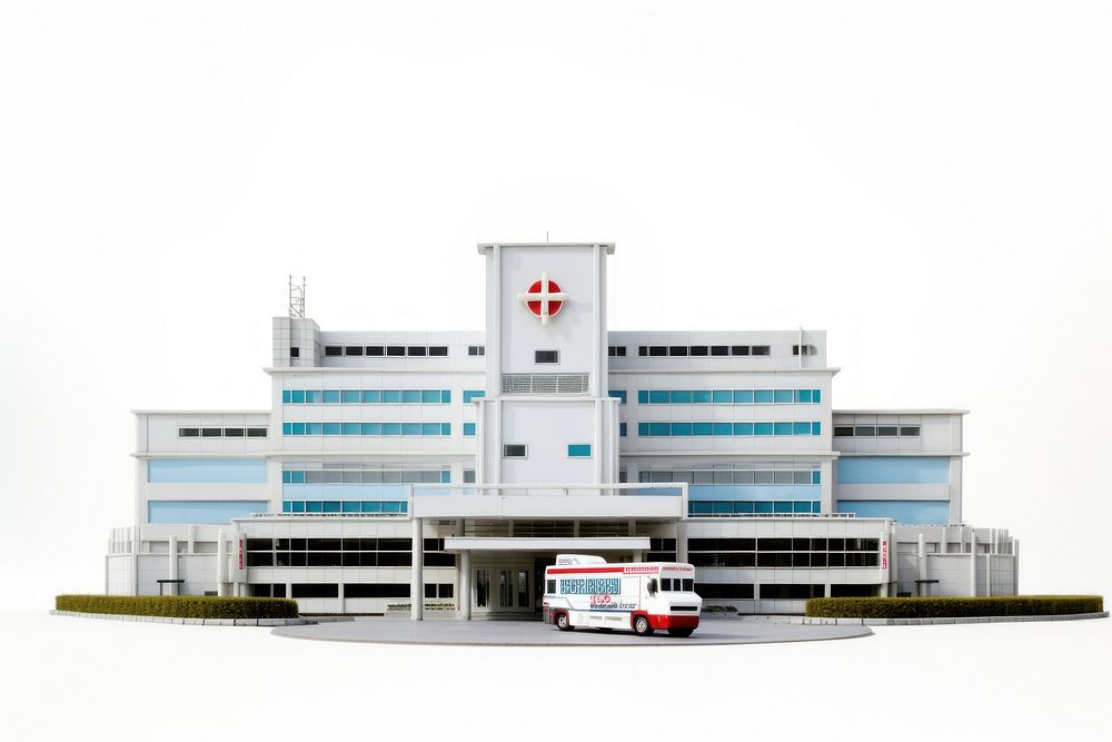 Hospital architecture ambulance building. AI generated Image by rawpixel.
