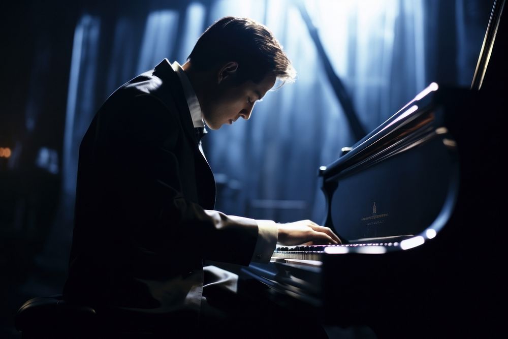 Piano man keyboard musician pianist. AI generated Image by rawpixel.