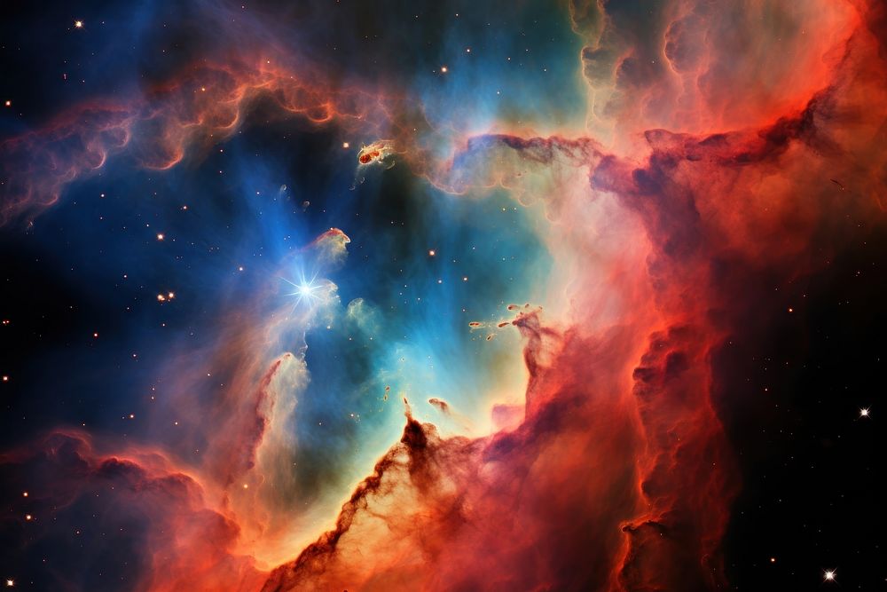 Pillar of creation nebula space astronomy. AI generated Image by rawpixel.