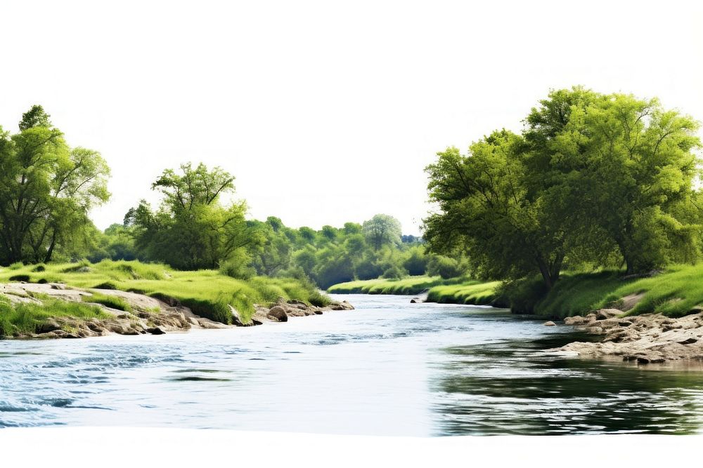River landscape outdoors nature stream. AI generated Image by rawpixel.