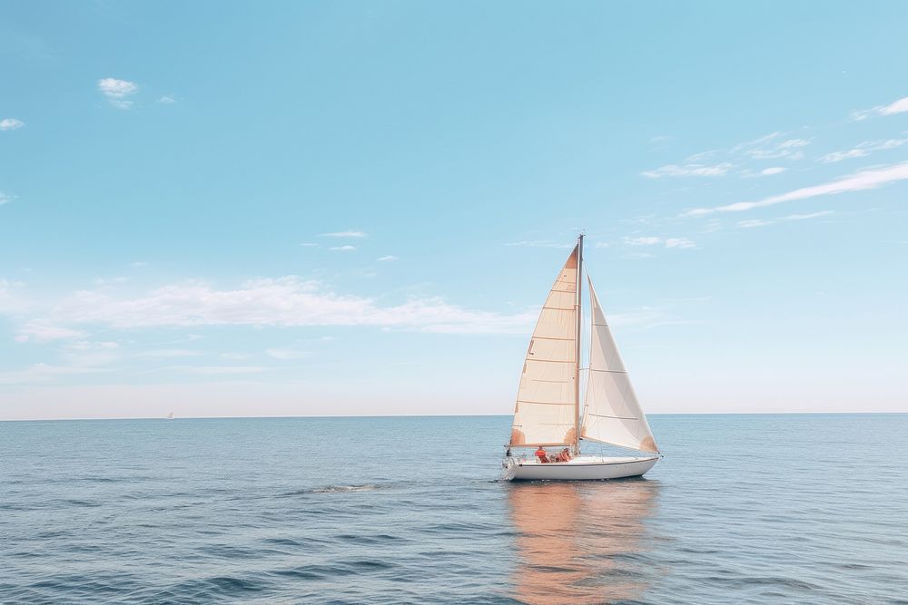 Sailboat outdoors vacation horizon