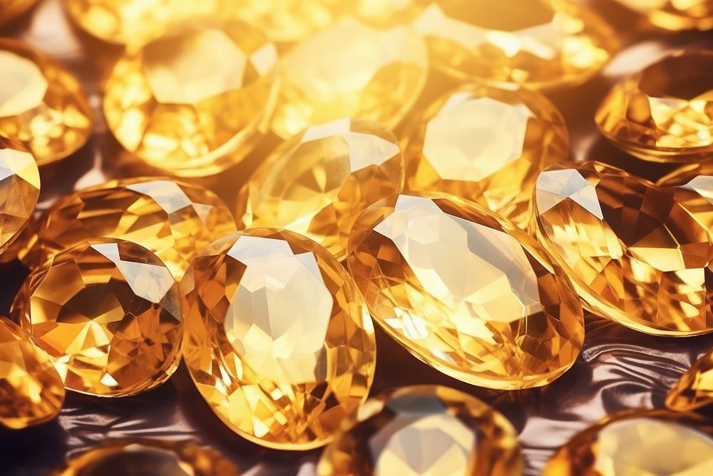 Topaz yellow gemstones jewelry diamond luxury. AI generated Image by rawpixel.