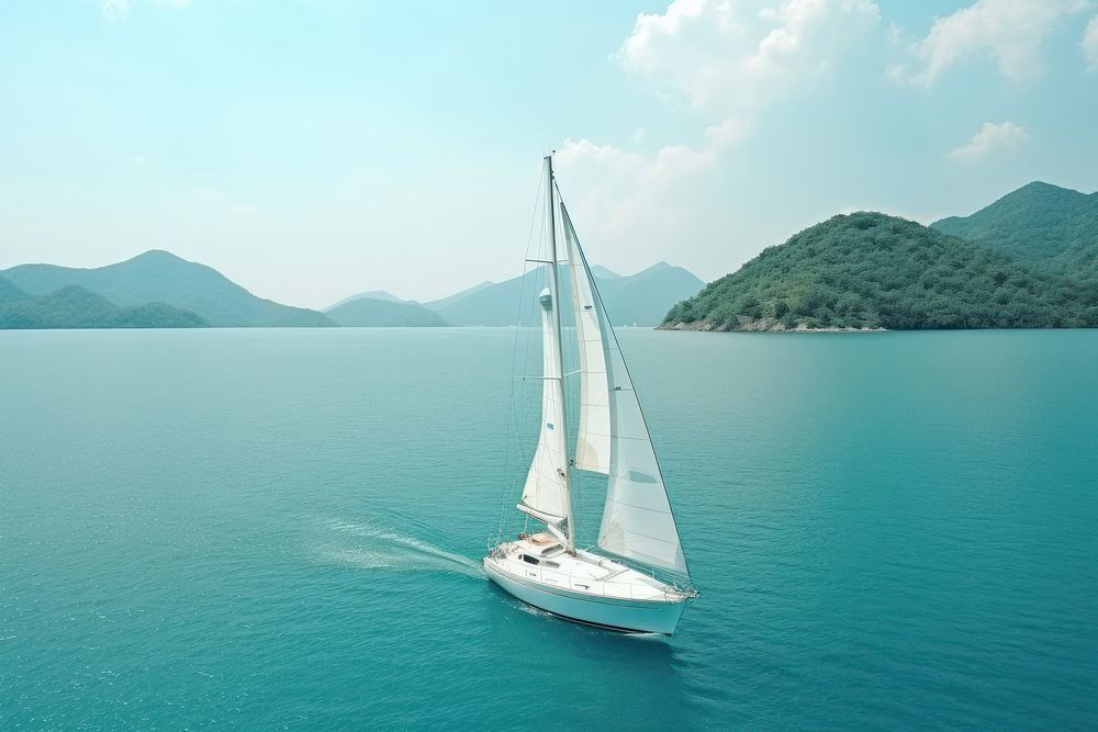 Yacht sailboat outdoors vacation. AI generated Image by rawpixel.