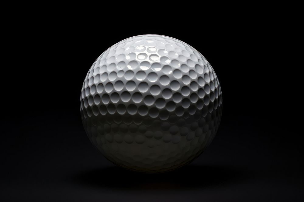 Golf ball sports black black background. AI generated Image by rawpixel.