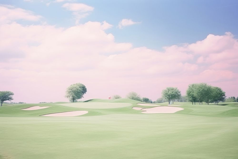 Golf field outdoors nature sports. AI generated Image by rawpixel.
