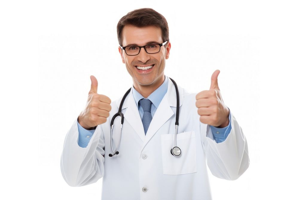 Doctor smiling doctor adult. 