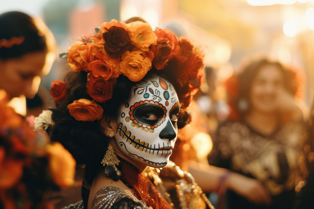 Dia de muertos festival halloween carnival. AI generated Image by rawpixel.