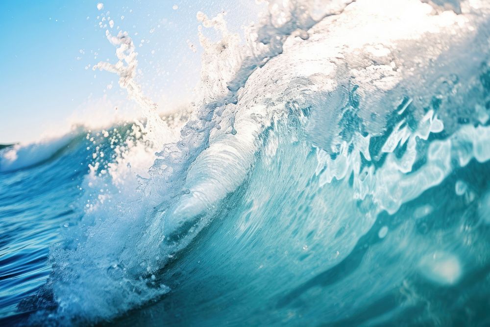 Oceanscape outdoors nature wave. AI generated Image by rawpixel.
