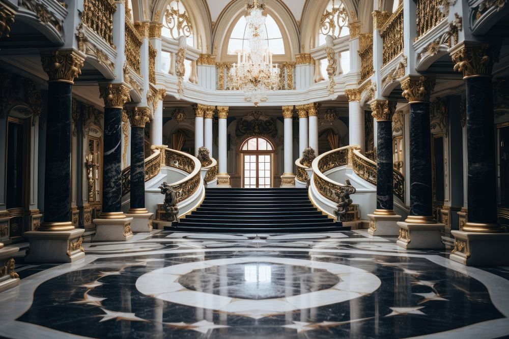 Luxury palace architecture staircase building | Premium Photo - rawpixel