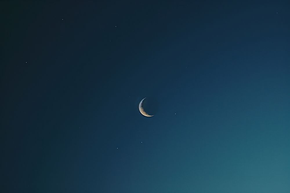 Moon night astronomy crescent. 