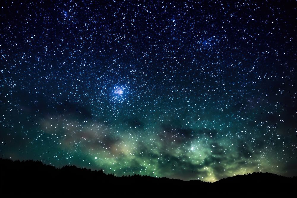 Night sky landscape astronomy. AI generated Image by rawpixel.