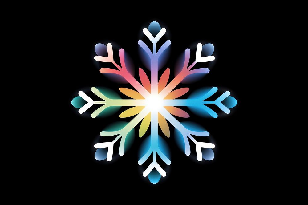 Snowflake art black background creativity. AI generated Image by rawpixel.