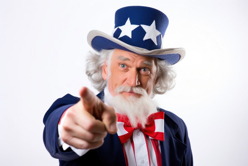 Uncle sam portrait adult photo. AI generated Image by rawpixel.