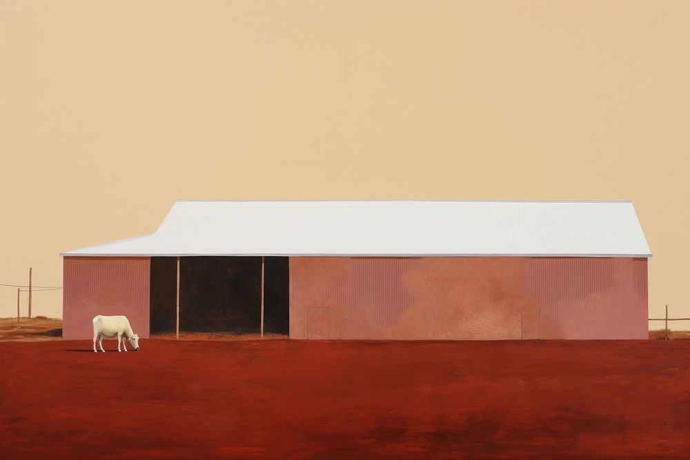 Farm on australia architecture livestock outdoors. AI generated Image by rawpixel.