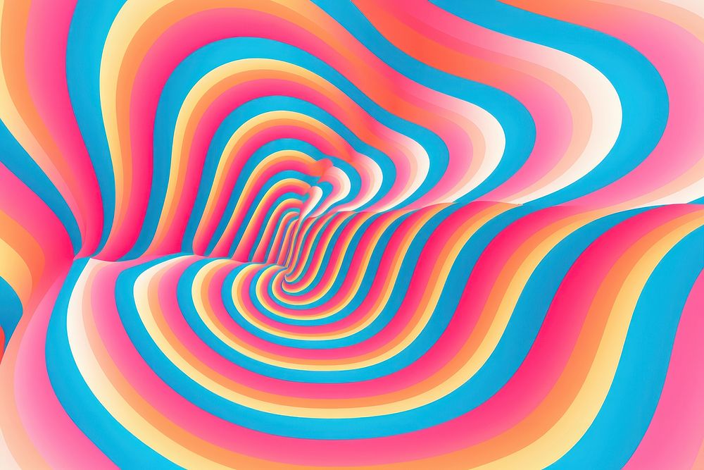 Minimalistic psychedelic style poster art pattern spiral. AI generated Image by rawpixel.