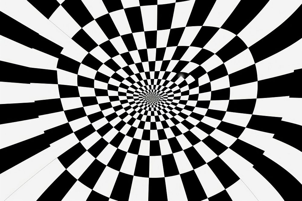 Black White Retro pattern spiral white. 