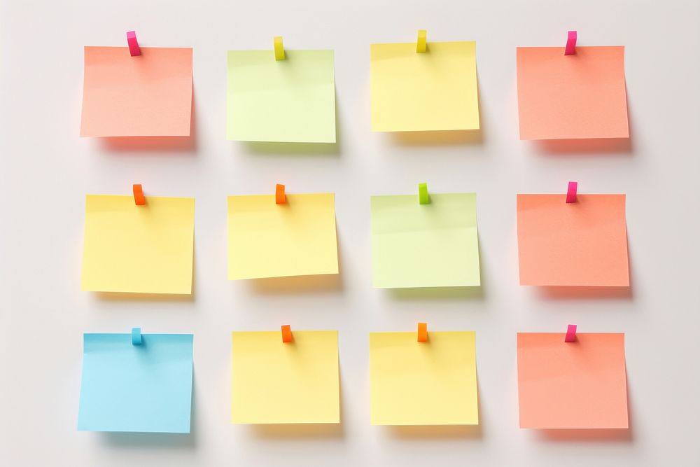 Blank sticky notes paper organization variation. AI generated Image by rawpixel.