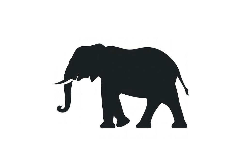 Elephant silhouette wildlife animal. AI generated Image by rawpixel.