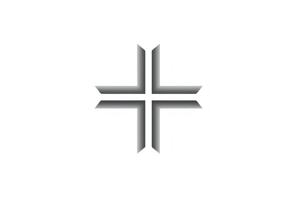 Hospital cross symbol logo white background. AI generated Image by rawpixel.