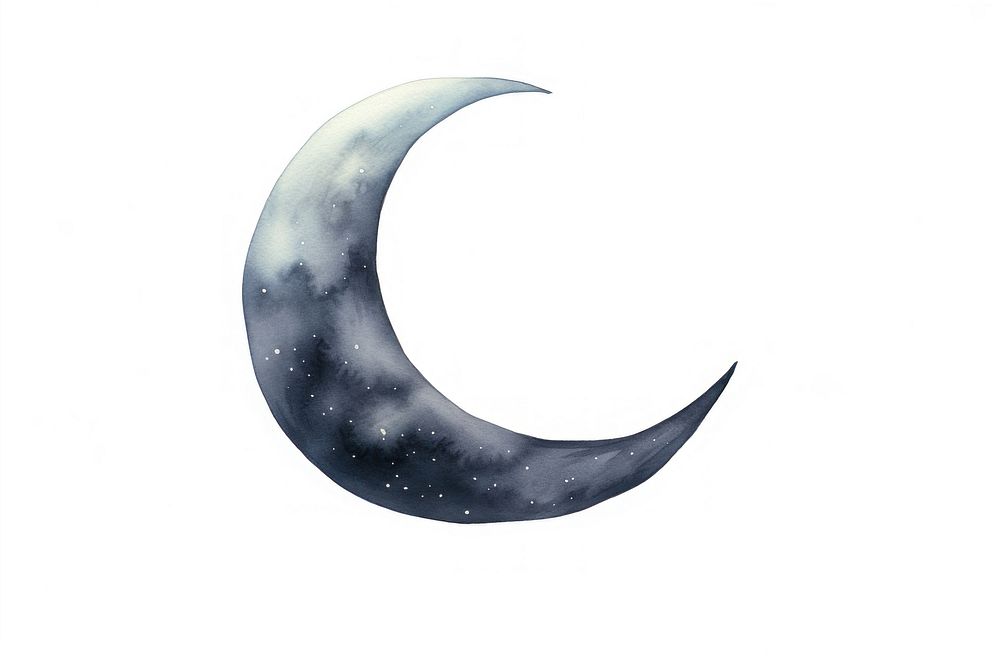Moon night astronomy crescent. AI generated Image by rawpixel.