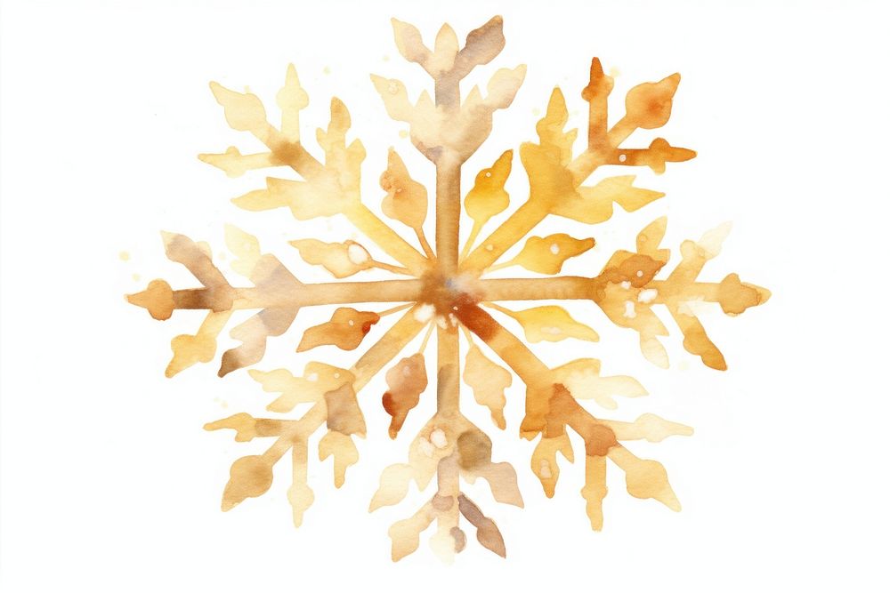 Snowflake backgrounds gold leaf. AI generated Image by rawpixel.