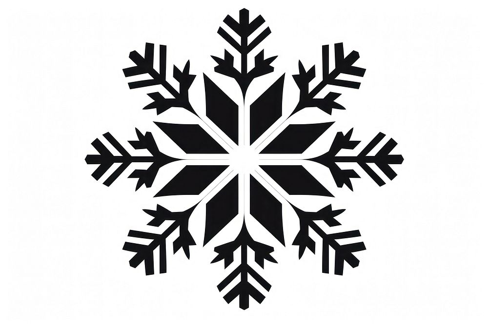 Snowflake white white background monochrome. AI generated Image by rawpixel.