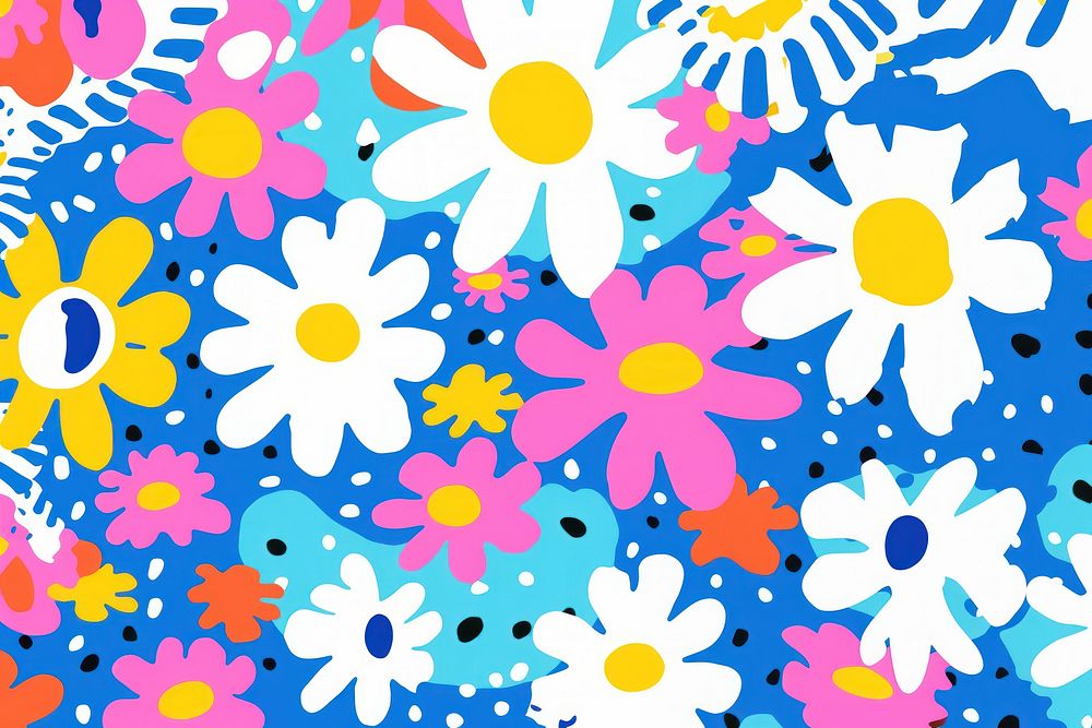 Vibrant daisy pattern abstract outdoors flower. 