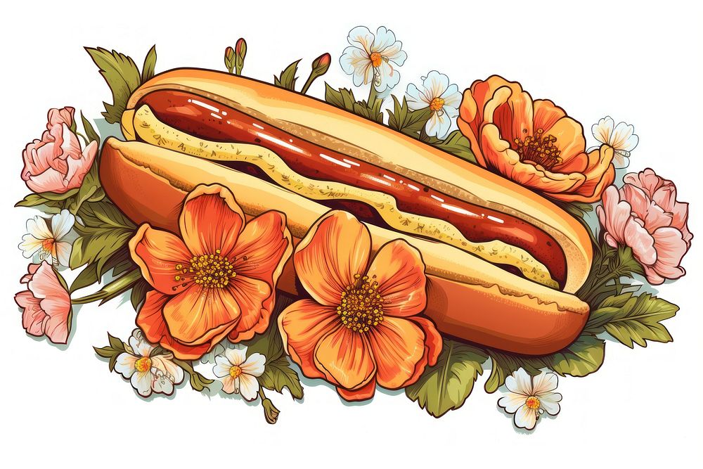 Hot dog food bratwurst freshness. AI generated Image by rawpixel.