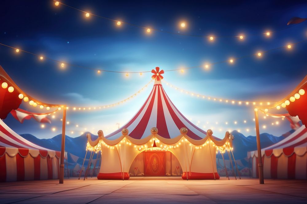 Circus Tent circus outdoors night. AI generated Image by rawpixel.