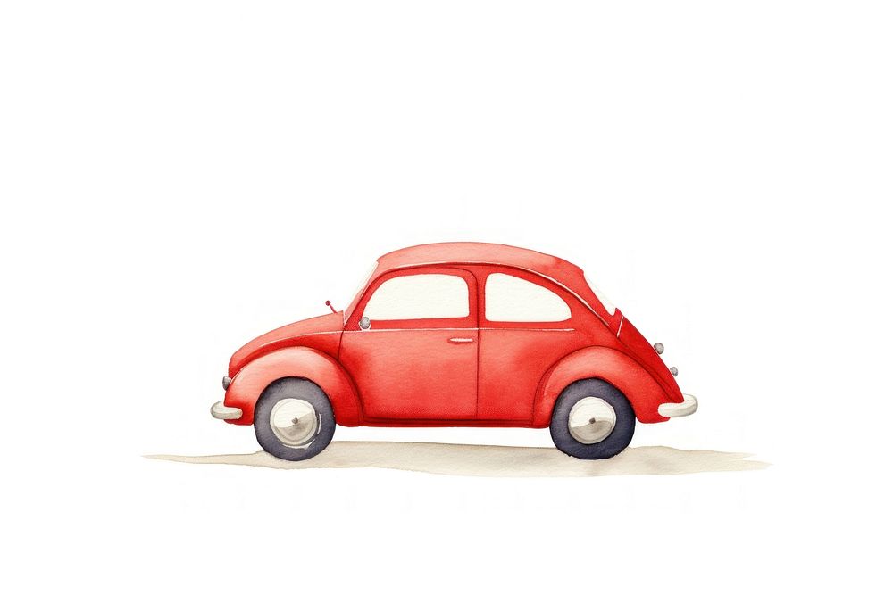 Minimal red car vehicle wheel transportation. AI generated Image by rawpixel.